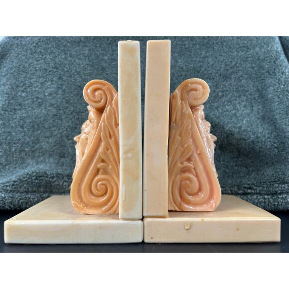 Greek Screaming Man Stone Bookends MCM Vintage - Picture 14 of 16